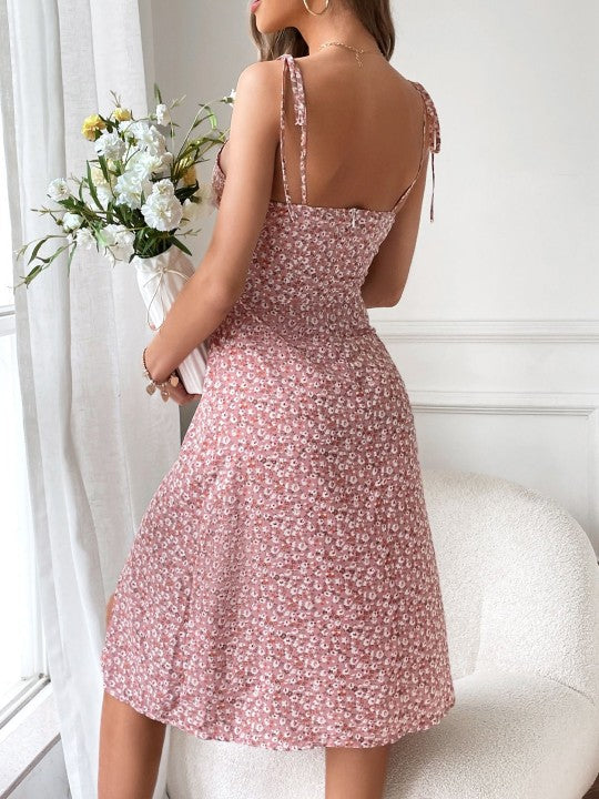 Trendy Women's Western A-Line Strap Cotton Knee-Length Regular Fit Dress