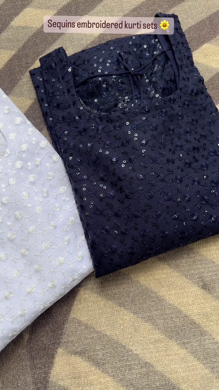 Dhamakaa Exclusive Sale Nudy Blue Dress Set with Sequin work only 90/- (JL28-1.3)