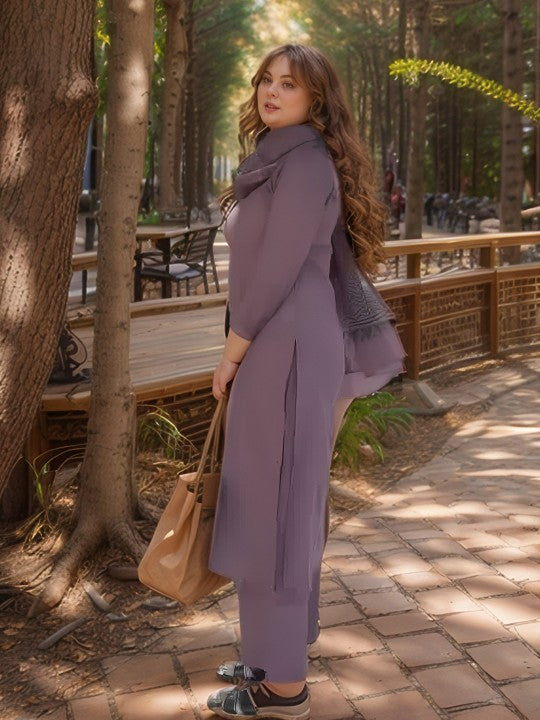 Festive Women Kurta with Trousers & Dupatta set