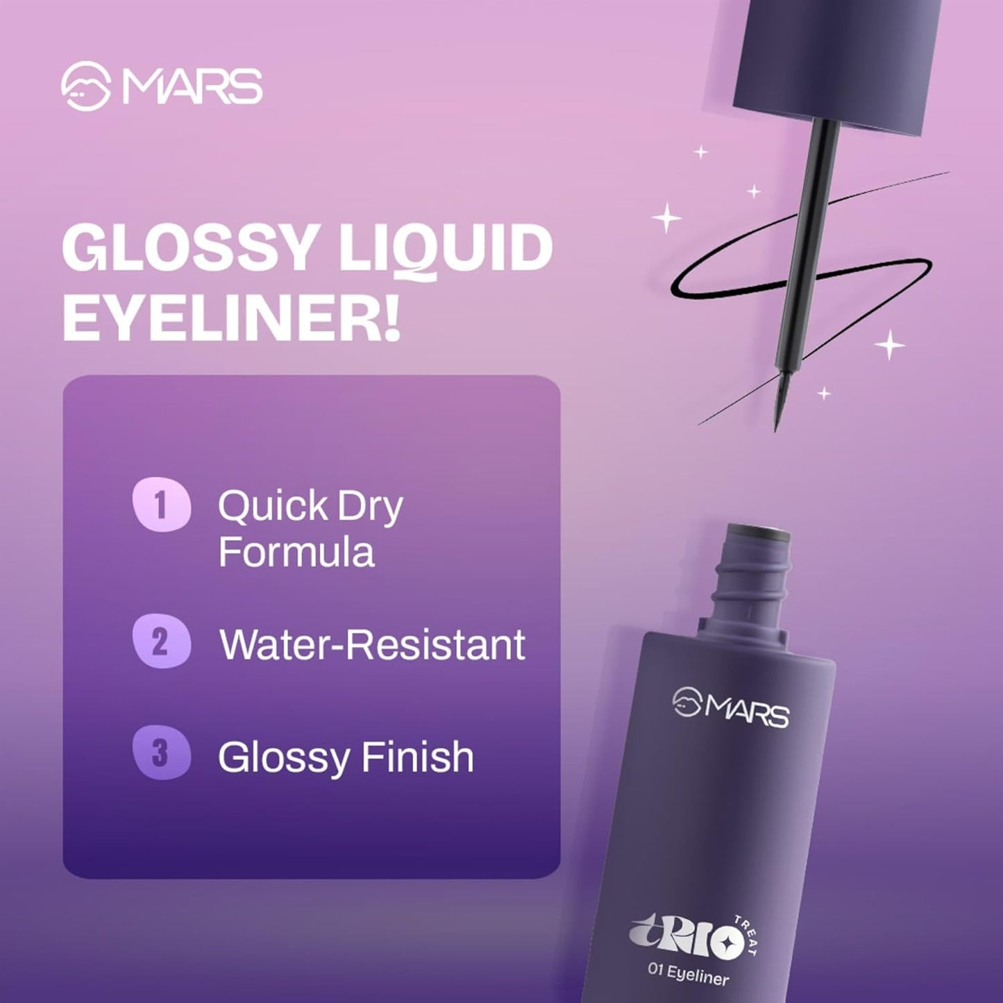 Dhamakaa Exclusive Sale MARS TRIO Treat 3-IN-1 Eye Makeup Kit with Eyeliner AK2(5JN)