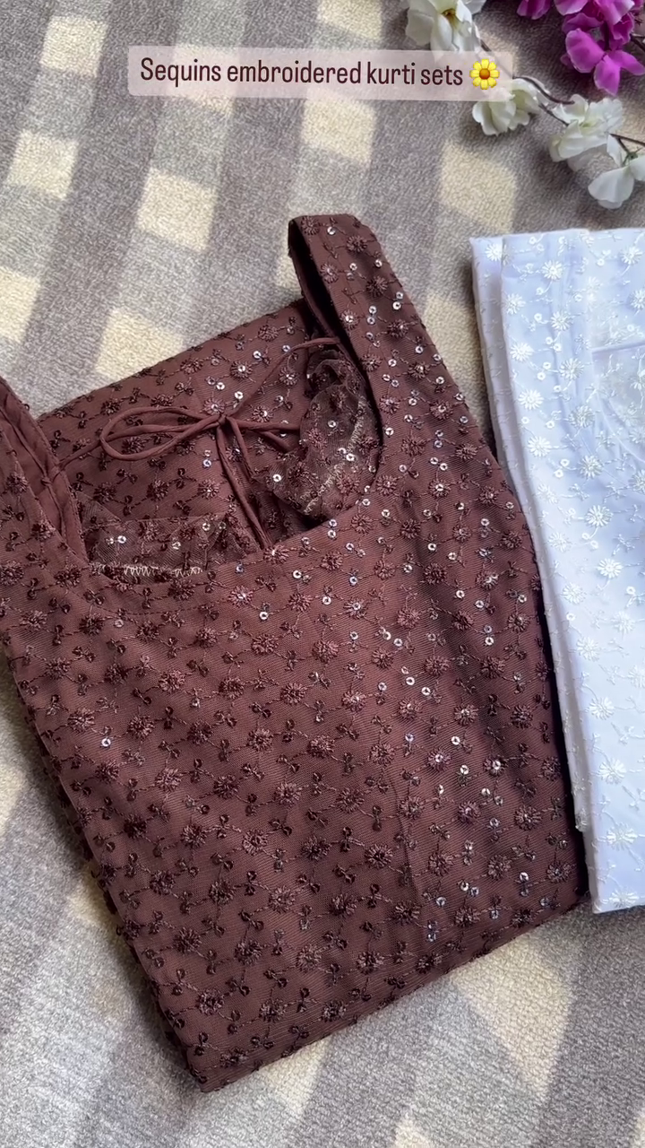 Dhamakaa Exclusive Sale Nudy Brown Dress Set with Sequin work only 90/- (JL28-1.1)