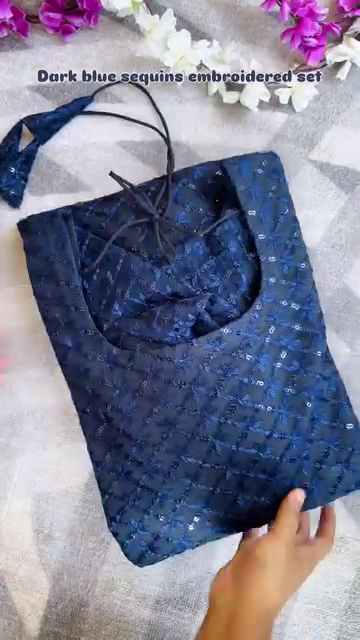 Dhamakaa Exclusive Sale Sequin Blue Designer Dress Set with Sequin work only 90/- 2AG2