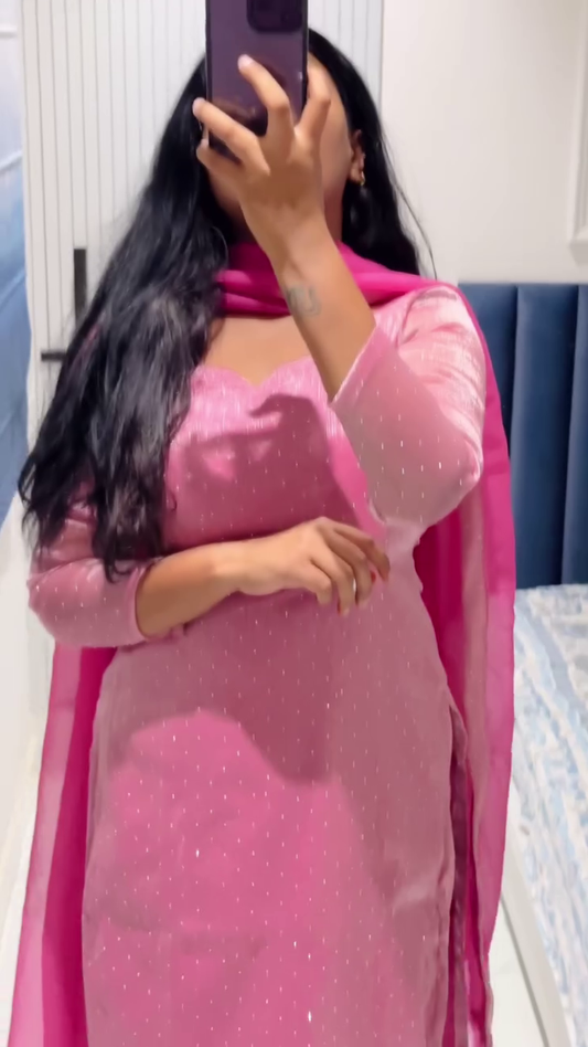 Dhamakaa Exclusive Sale Designer Pink Dress Set only